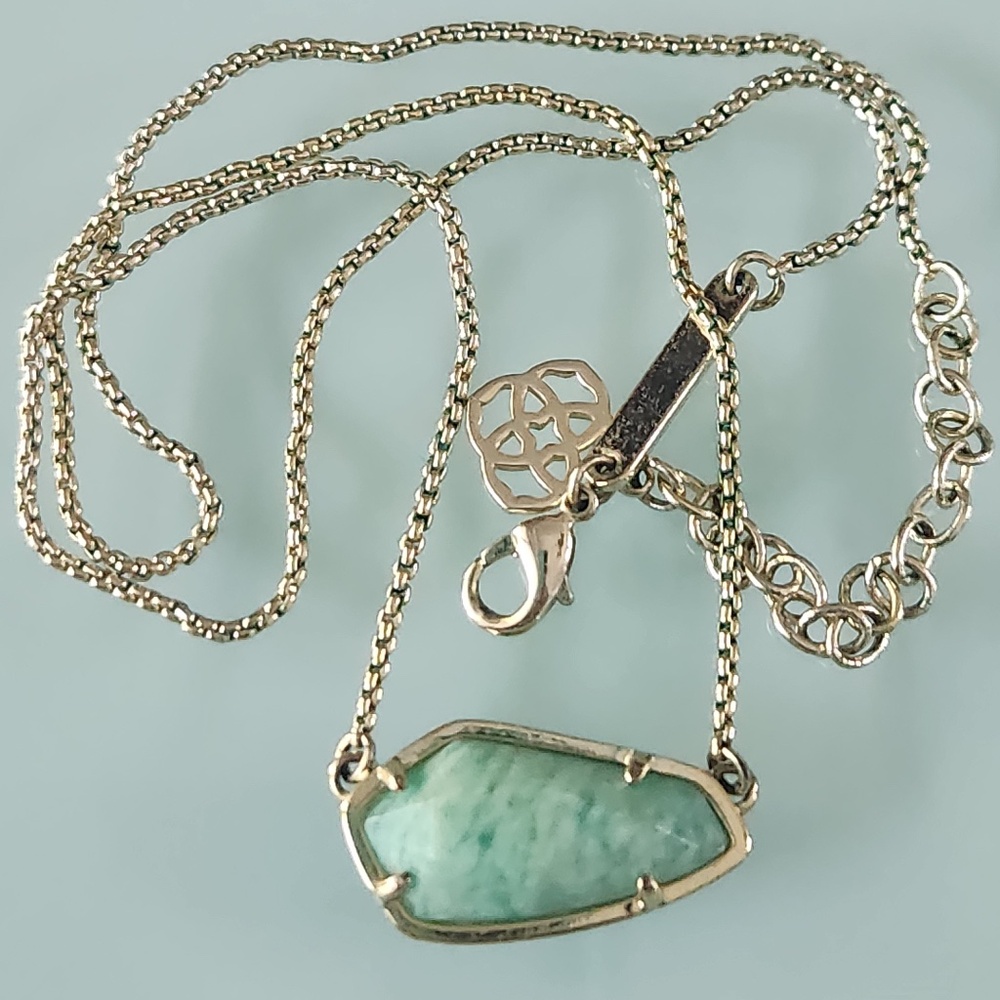 Kendra Scott Cami Gold Amazonite short necklace, preloved